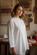 Barg-e-Seemab - Button Stitch