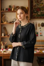 Barg-e-Seemab - Lazy Daisy Stitch